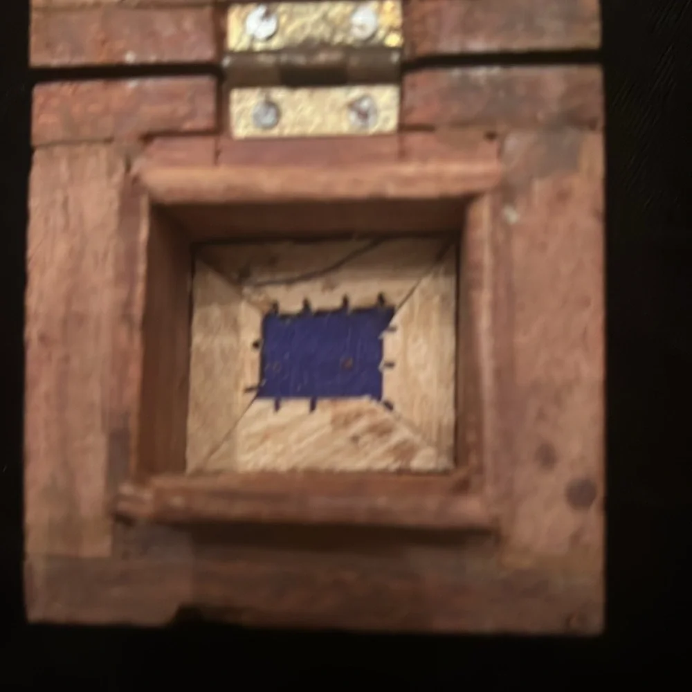 VTG Handcrafted Carved Wooden Trinket Box 2.25